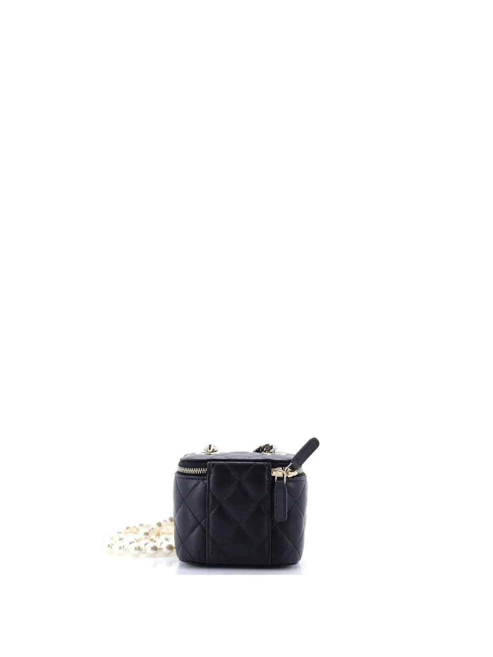 Chanel Vanity Case With Pearl Chain #241956C25B
